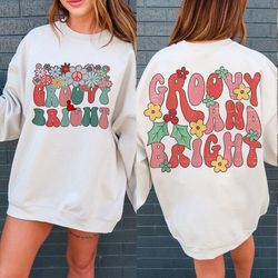 Groovy And Bright PNG, Christmas Season Png, Merry Claus PNG, Christmas png, Retro Christmas PNG Shirt, Retro png, Chris