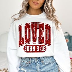 Loved John 3:16 Valentine PNG