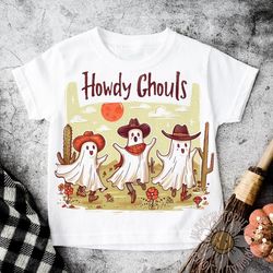 Howdy Ghouls Png, Funny Halloween Shirt Png, Halloween Png, Western Halloween Png, Toddler halloween png, Kids halloween