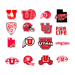 Utah Utes NCAA Football Logo SVG Bundle