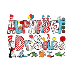 Seuss Alphabet Png, Dr. Suess Bundle, Dr. Suess Font PNG, Doodle Alphabet PNG, Digital Download
