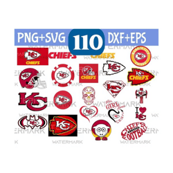 110 Chiefs Files SVG | Chiefs Football Team| Football Bundle | SVG Files for Cricut | Football Team Sublimationc Designs
