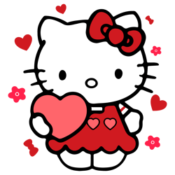 Kawaii Kitty Valentine's Day PNG, Valentines Day Png, Happy Valentines Png