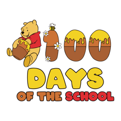 100 Days of School winnie the pooh SVG,winnie the pooh 100 Day of School Svg,100th Day Svg,Back to School Svg,Teacher S