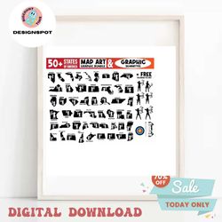 Archery svg files art graphic theme silhouette style BUNDLE archer svg or hunter & hunting svg instant download