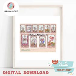 Skeleton Tarot Card Design Bundle, digital download, svg bundle, png sublimination