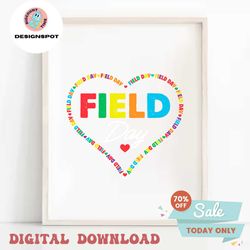 Happy Field Day Heart Field Trip SVG