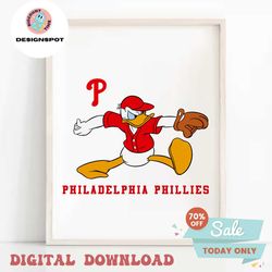 Disney Donald Philadelphia Phillies Baseball SVG
