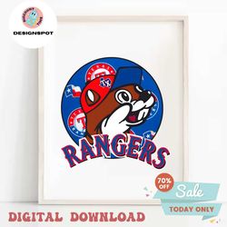 Texas Rangers Cartoon Baseball PNG