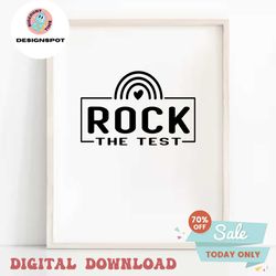 Rock The Test Motivational Quote PNG