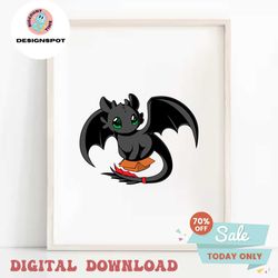 Toothless Cut File SVG DXF PNG Eps Pdf Clipart Vector