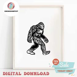 Bigfoot SVG | Big Foot Cut Files | Yeti Sasquatch Clip Art | Cutting File Cuttable Printables Clipart Vector Digital Dow