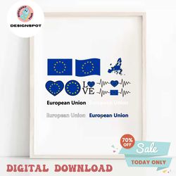 European Union Flag Svg Bundle, EU Flag Svg, Europe Flag Svg, Round European Union Flag Clipart, European Union Name, Lo