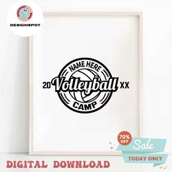 Volleyball Camp svg, Volleyball SVG, camp svg, digital cutting file, cricuit, shirt design, volleyball emblem, volleybal