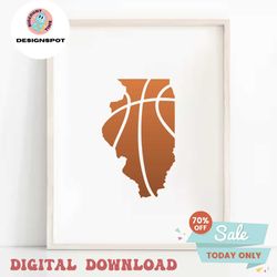 Illinois Basketball SVG File Commercial & Personal Use Vector Art SVG for Cricut,Silhouette Cameo,iron on vinyl design