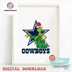 Cowboys Grinch Christmas Tree SVG