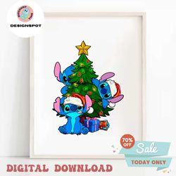 Disney Santa Stitch Christmas Tree PNG