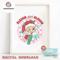 Groovy Sleigh Girl Sleigh Stanley SVG