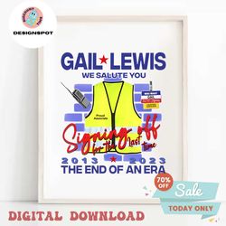 Retro Gail Lewis We Salute You PNG