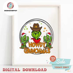 Vintage Howdy Grinchmas SVG