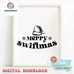 Vintage Merry Swiftmas Santa Hat SVG