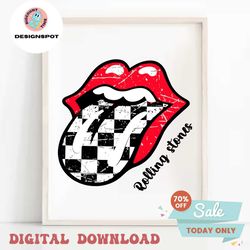 Retro Rolling Stone Iconic Mouth SVG