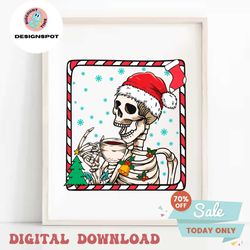Dead Inside Skeleton Christmas Coffee SVG