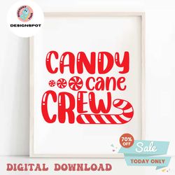 Candy Cane Crew Christmas SVG