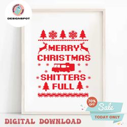 Retro Merry Christmas Shitters Full SVG