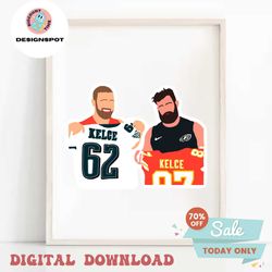Kelce Brothers Jason And Travis SVG Digital Download