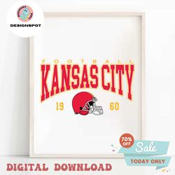 Vintage Kansas City Chiefs Football 1925 Svg Digital Download