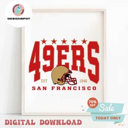 San Francisco 49ers 1946 Helmet Stars Svg Digital Download