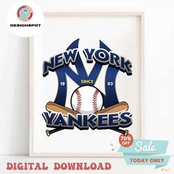 Yankees PNG, New York Baseball, T shirt Design, DTG DTF, Sublimation Printing, Sticker Design, Mug Design, Digital Files