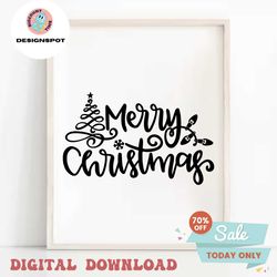 Merry Christmas svg / Christmas SVG / Digital cut file, winter svg / Christmas svg file for silhouette / christmas tree