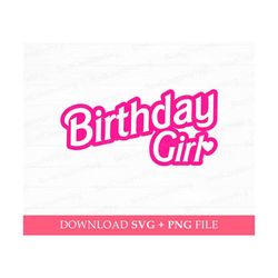 Pink Birthday Girl Svg, Family Birthday Girl Svg, Cute Pink Birthday Party Svg, Pink Girly Birthday Party, Svg Png Files
