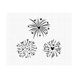 Fireworks, Mickey Mouse Ears Head, Firework, Svg and Png Formats, Cut, Cricut, Silhouette, Instant Download