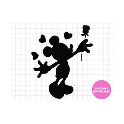 Mickey Svg Layered Item, Mouse Music Clipart, Cricut, Digital Vector Cut File, Svg, Png, Dxf, Eps, Files