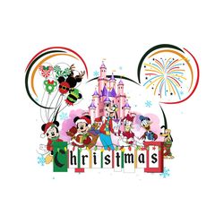 Christmas Png, Mouse and Friends Png, Magical Kingdom Png, Family Trip Png, Vacay Mode, Balloons and Snowflake Png, Png
