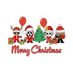Horror Christmas Png, Horror Characters Merry Christmas Png, Horror Christmas Sublimation, Scary Christmas Png, Horror X