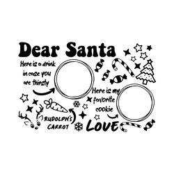 Dear Santa Tray SVG, PNG, Cricut, Christmas svg, Santa Milk svg, Cookies for Santa svg