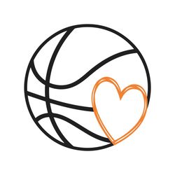 basketball svg, basketball clipart, basketball heart svg, heart svg, love basketball svg, noun svg, icon svg