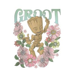 Marvel Guardians Of The Galaxy Groot Floral Dance PNG