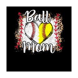Vintage Ball Mom Softball Season PNG