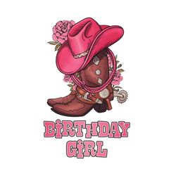 birthday cowgirl boots and hat png