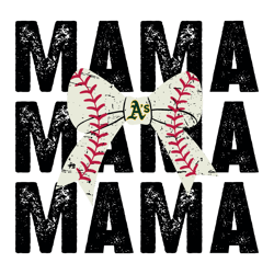Mama Bow Tie Baseball Oakland Athletics Svg
