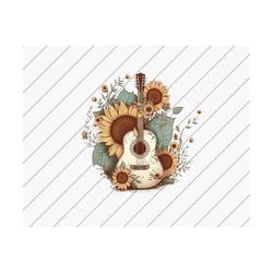 Guitar Sunflower png, Western png, Country Music Lover, Southern png, Sublimation Designs Downloads, DTG Files, Western