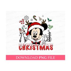 Christmas Mouse Png, Holiday Season Png, Merry Christmas Png, Xmas Png, Vacay Mode, Santa Hat Mouse Png, Png File For Su