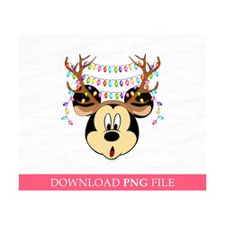 Mouse Christmas Reinder Antler Png, Merry Christmas Png, Holiday Season Png, Vacay Mode Png, Family Trip Png, Png File F