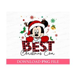 Best Christmas Ever Png, Christmas Mouse Png, Santa Mouse Png, Christmas Snowflakes Png, Vacay Mode, Png File For Sublim
