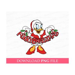 Christmas Miss Duck Png, Merry Christmas Png, Duck Santa Png, Vacay Mode, Happy Miss Duck Png, Png File For Sublimation,